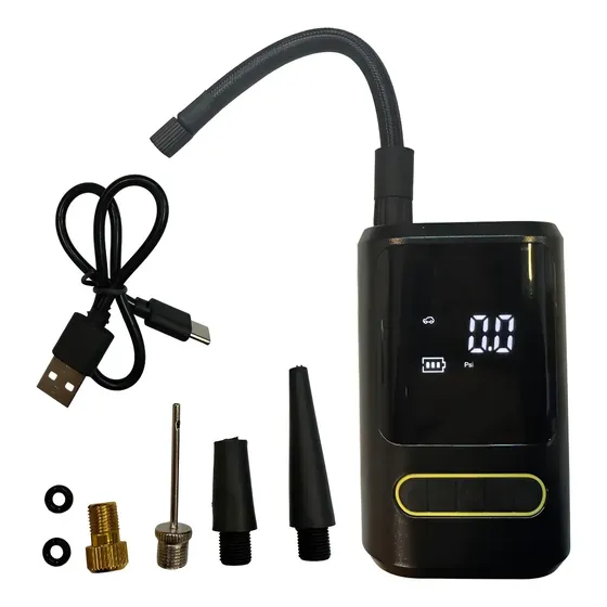 Compresor Portatil Inflador Recargable Auto Camioneta Bici Negro Bifásica