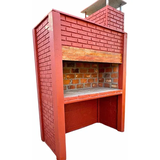 Parrillero Prefabricado Ladrillos Barbacoa A Carbón O Leña