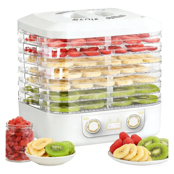 Deshidratador Alimentos 5 Capas Frutas Verduras Secador Blanco