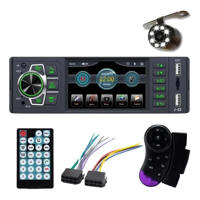 Central Multimídia Rádio 1 Din Buetooth Mp5 E Câmera De Ré