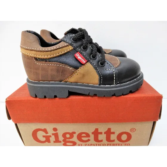 Zapatos Casuales Gigetto Niño Marrón Gi 8003 Talla 23 Nuevos