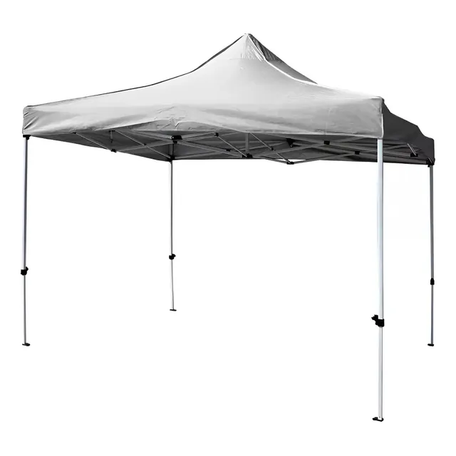 Carpa Toldo Reforzada Plegable 3x3 Impermeable Acero Inox. Color Blanco