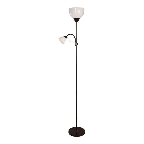Lámpara Clásica De Pie De 2 Luces Chocolate 60 W E-27