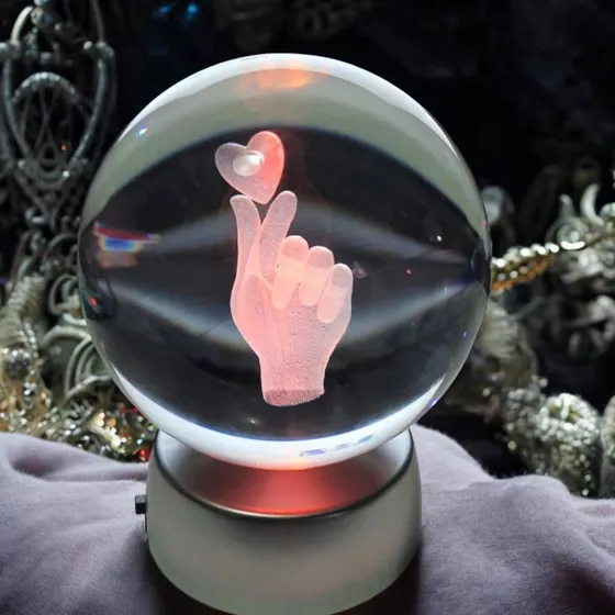 Luz De Noche Esfera De Cristal 3d Decoracion Souvenirs 