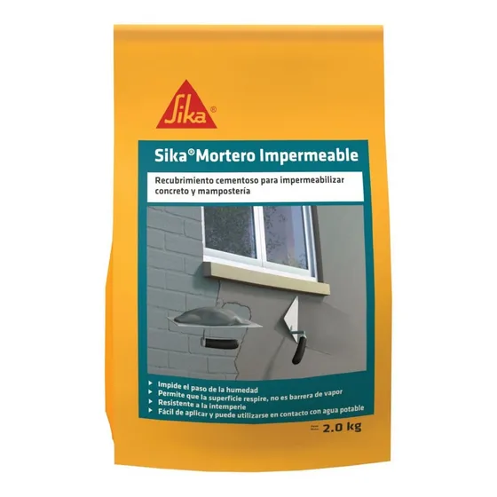 Sika Mortero Impermeable Recubrimiento Cementoso Blanco 2kg