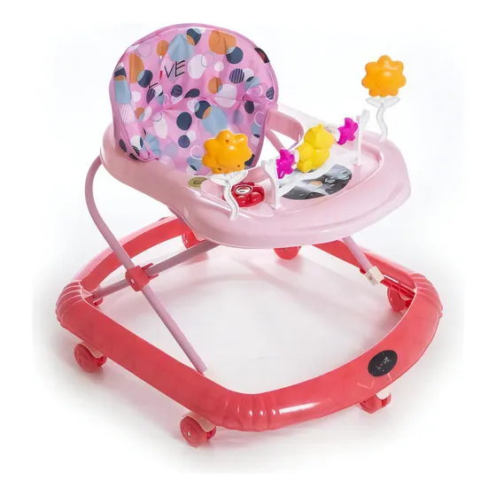 Andador Para Bebes Love 726 Musical 3 Alturas 7 Ruedas Color Rosa