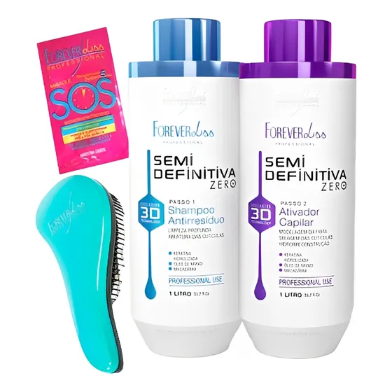 Kit Progressiva Forever Liss Semi Definitiva Zero 2x1l