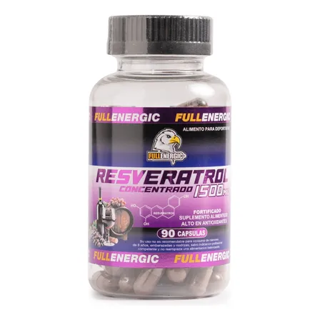 Resveratrol 90 Cápsulas 1500 Mg Alto En Antioxidantes Sabor Neutro