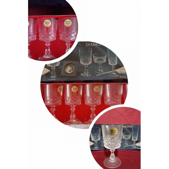 Copas Vino Tinto Cristal D'arques Nuevas Juego De 6 Unidades