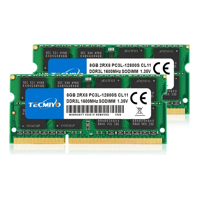 Memoria Ram Tecmiyo (2x8gb) Ddr3l-1600 Sodimm De 1.35v/1.5v