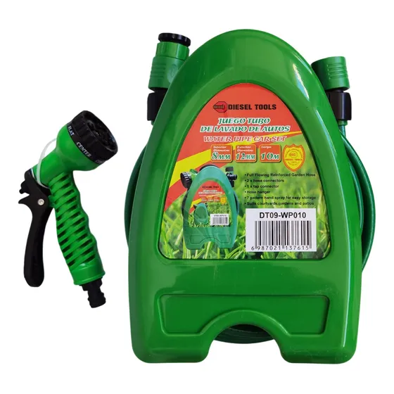 Manguera Lavado Carro 10m Con Boquilla 1/2 Pulgada