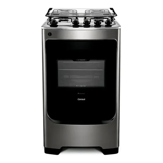 Fogão Consul Cf04nar 4 Bocas Acendimento Aut Inox