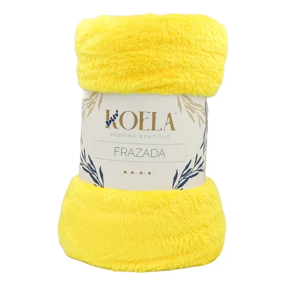 Combo: 2 Cobijas Borrega Ultra Suaves Matrimonial Jumbo Color Amarillo Diseño Liso