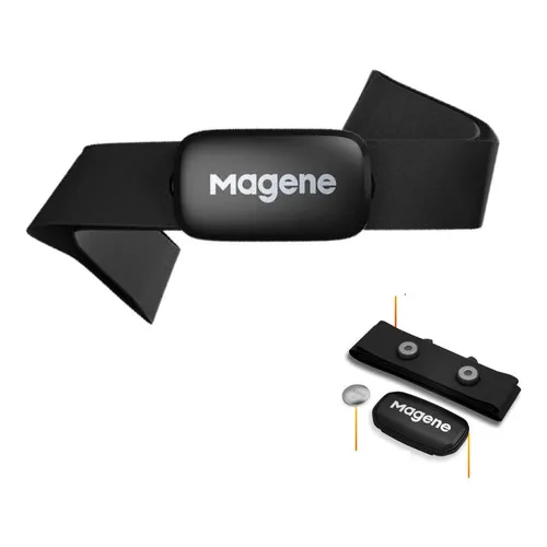Correa y sensor de frecuencia cardíaca Bluetooth Magene H64 Cinta ant color negro