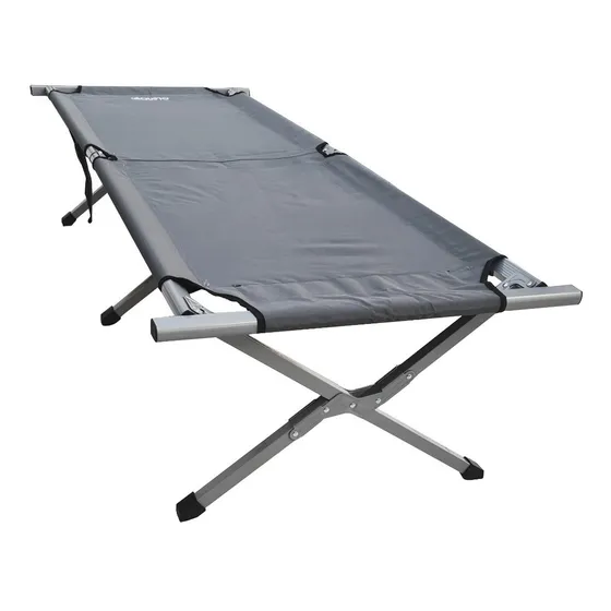 Catre Aluminio Scout Plegable Resistente 150kg Funda Color Gris