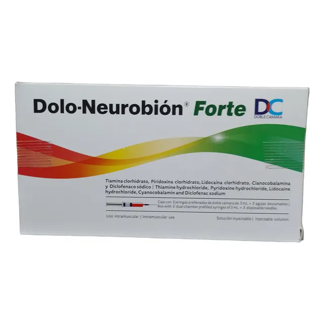 Dolo-neurobion Dc Con 3 Jeringas Doble Camara 3 Ml C/u Sabor Na