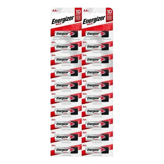 Energizer MAX AA Cilíndrica Pack 12 pilas alcalina tira