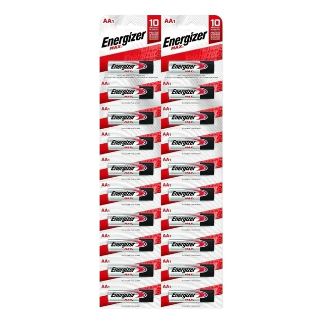 Energizer MAX AA Cilíndrica Pack 12 pilas alcalina tira