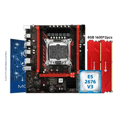 Placa Mãe X99 Para Xeon E5 V4 Ddr4 Até 128gb, Nvme E M.2 - Preto