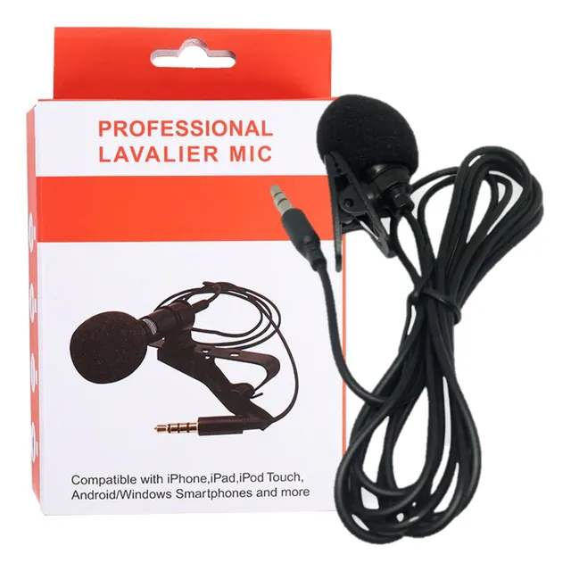 Micrófono Para Corbata Lavalier Cable 1.5m Para Celular Y Pc
