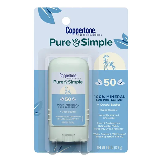 Protetor Solar Em Bastão Coppertone Puro E Simples Spf 50 14