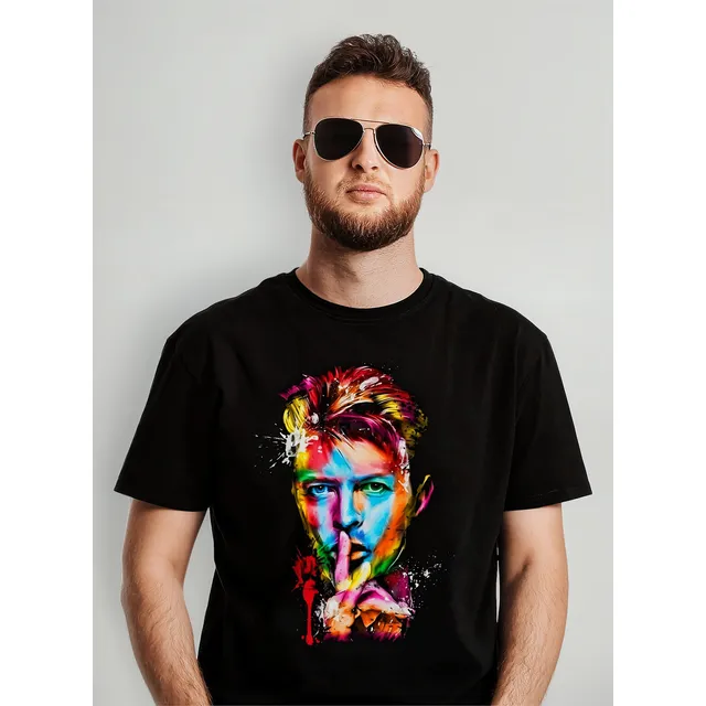 Poleras David Bowie Face Colors   Rock Clasico Abominatron
