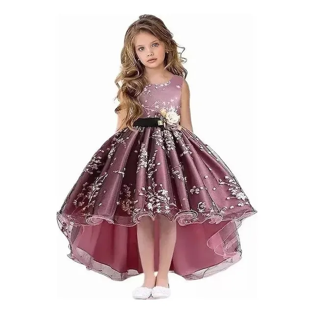 . Vestido For Niña Elegante Tutú Floral Fiesta Bautizo