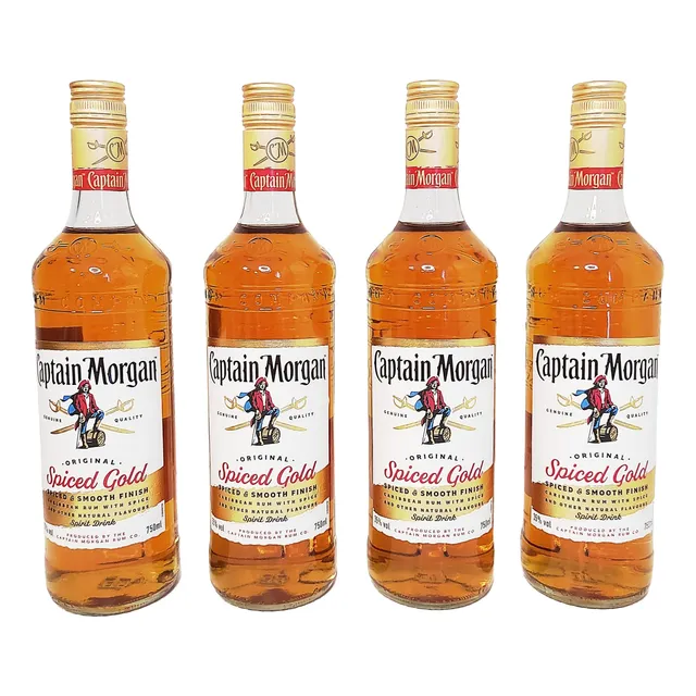 4 Captain Morgan Spiced Gold 750ml