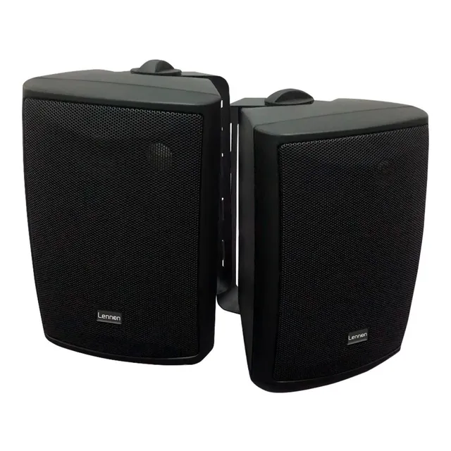 Bocinas Ambientales Lennon 4 Pulgadas Soporte Pack 3 Pares Negro