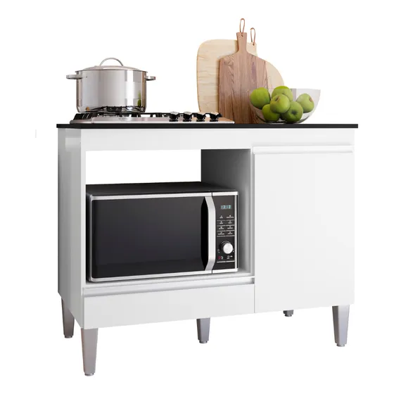 Balcão Para Cooktop 4 E 5 Bocas Espaço Botijão De Gás