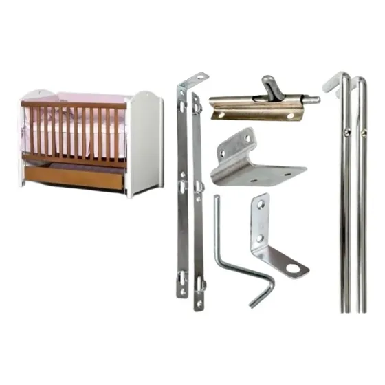 Herraje Para Cuna O Cama Corral Abatible Satinado