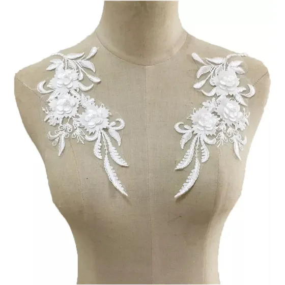 Aplique De Encaje Bordado Para Vestido De Novia 