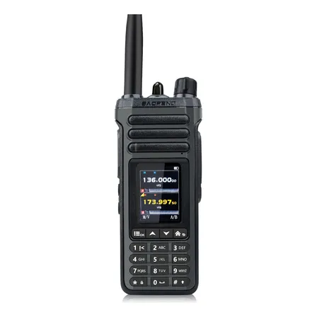 Rádio Comunicador Baofeng Sw 9 Portátil Fm Uhf Vhf Banda Aérea Cinza-escuro Full Band 7.4v
