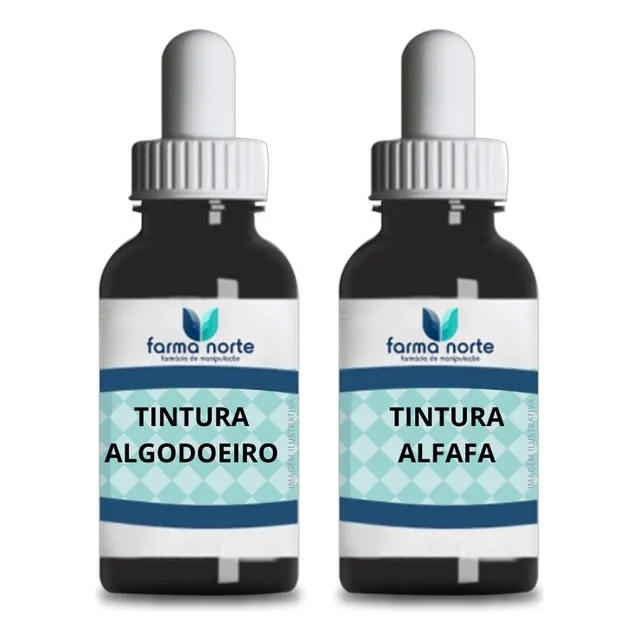 Tintura Alfafa E Algodoeiro 60ml/aumento Do Leite -2frascos 