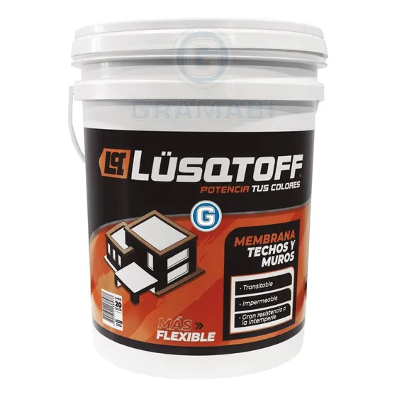Membrana Liquida Flexible Exterior 20kg Impermeable Lüsqtoff Color Blanco