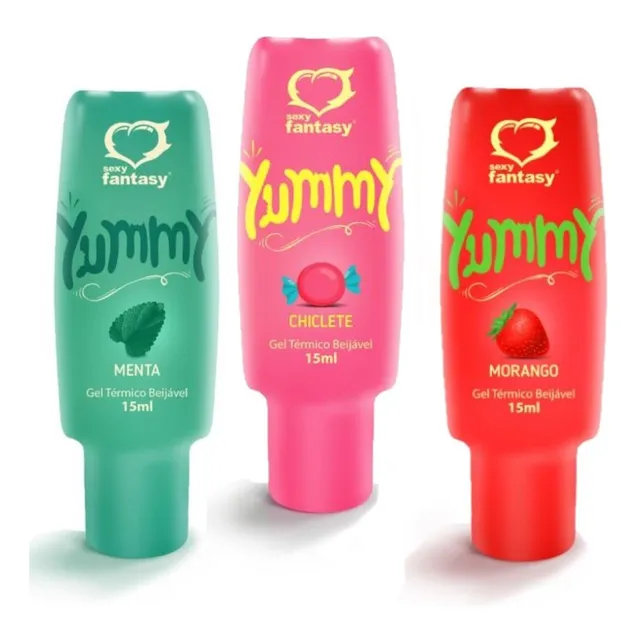 Kit Com 3 Gel De Massagem Óleo Lubrificante Beijável Hot Ice
