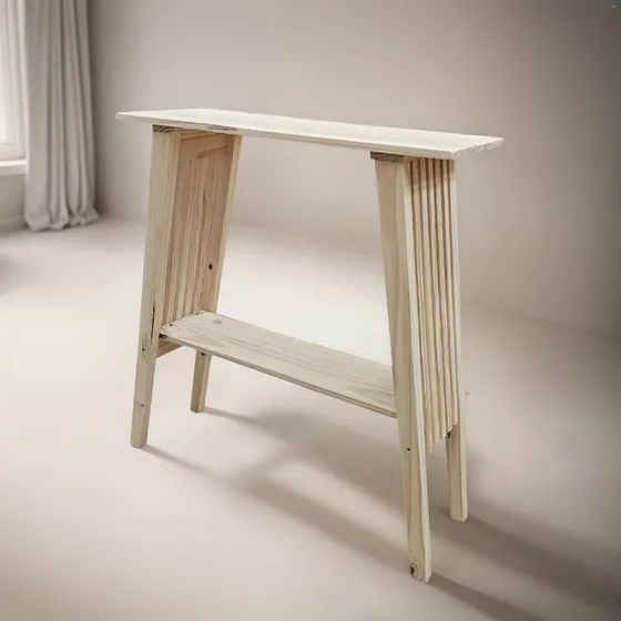 Mesa Recibidora De Arrime Auxiliar Nórdica  Vivi Varilla 100