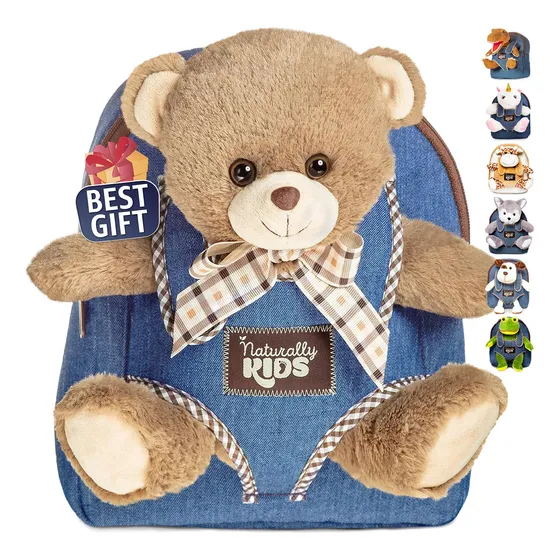 Mochila Naturally Kids Con Forma De Oso De Peluche Para Niño