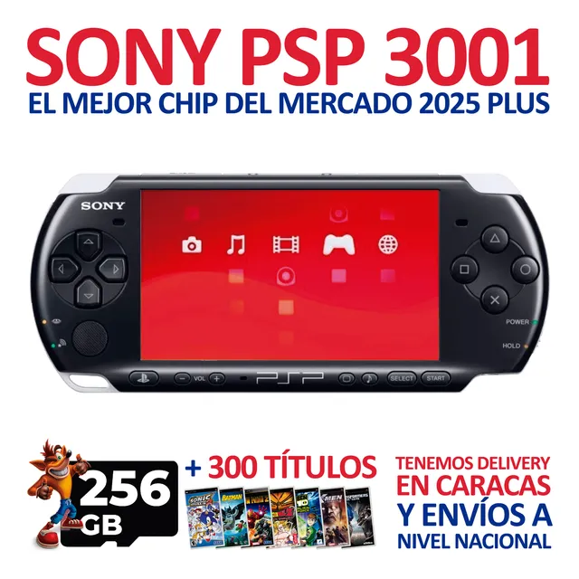 Sony Playstation Psp 3001: Consola + Chip + 300 Títulos