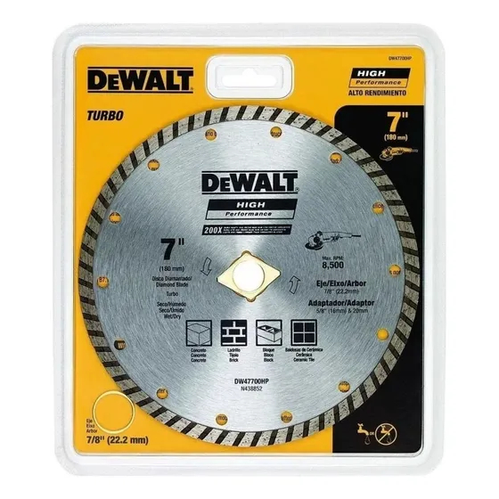 Disco Diamantado 7  Turbo - Hp  - Dewalt