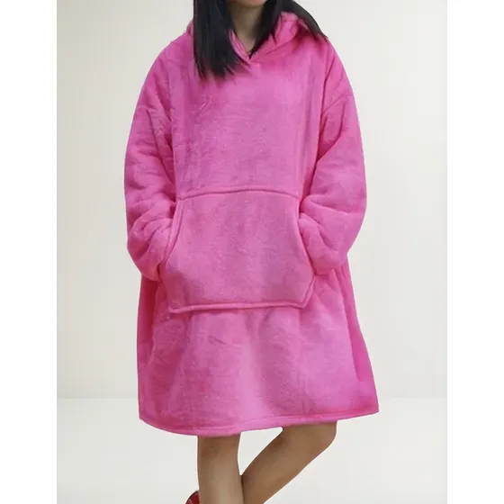 Polerones Felpa Con Capucha Manta Polar Bata Frazada