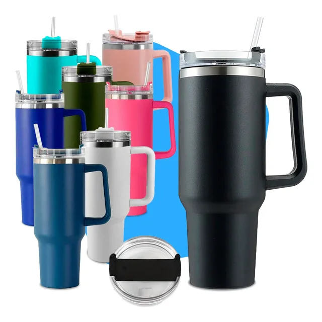 Copo Térmico Inóx Com Canudo E Tampa Grande 1200ml 1.2litros