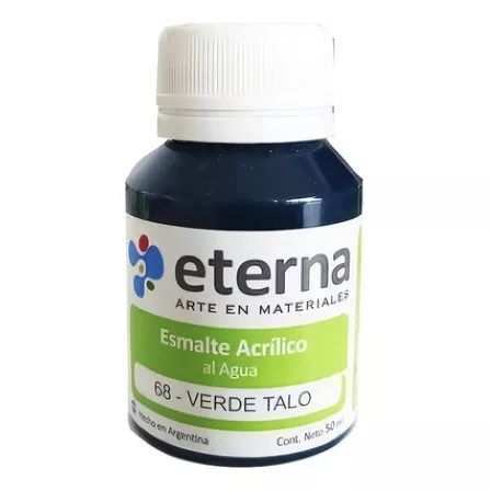 Esmalte Acrilico Al Agua Eterna X 37ml Color del óleo 68 VERDE TALO
