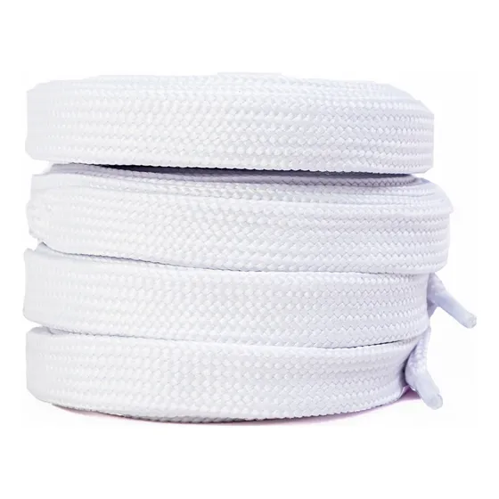 Par Cadarço Fat Lace Bboy Largo Branco 1,40 Metros X 2 Cm
