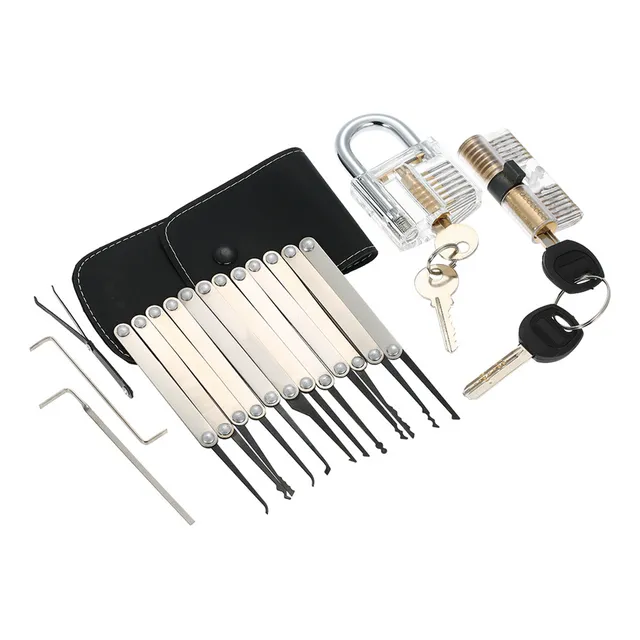 Kit De 15pcs Para Abrir Cerraduras Con.candados Transparen