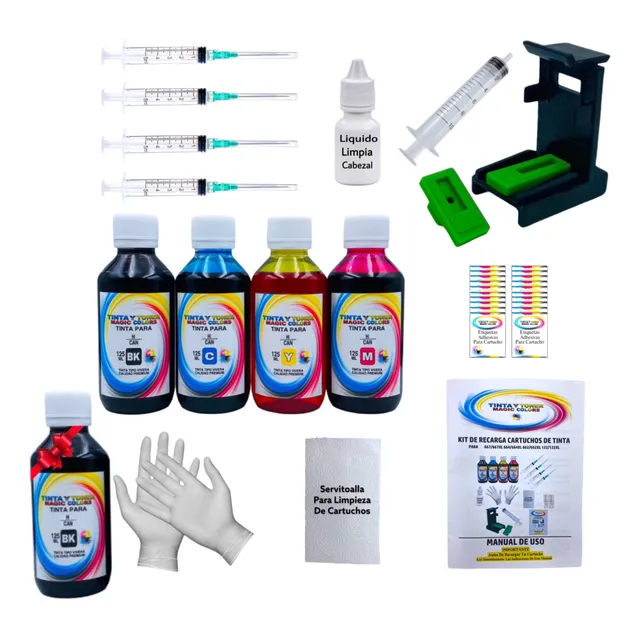 Kit Recarga De Tinta Compatible Con Hp 667, 2800,2874,2875