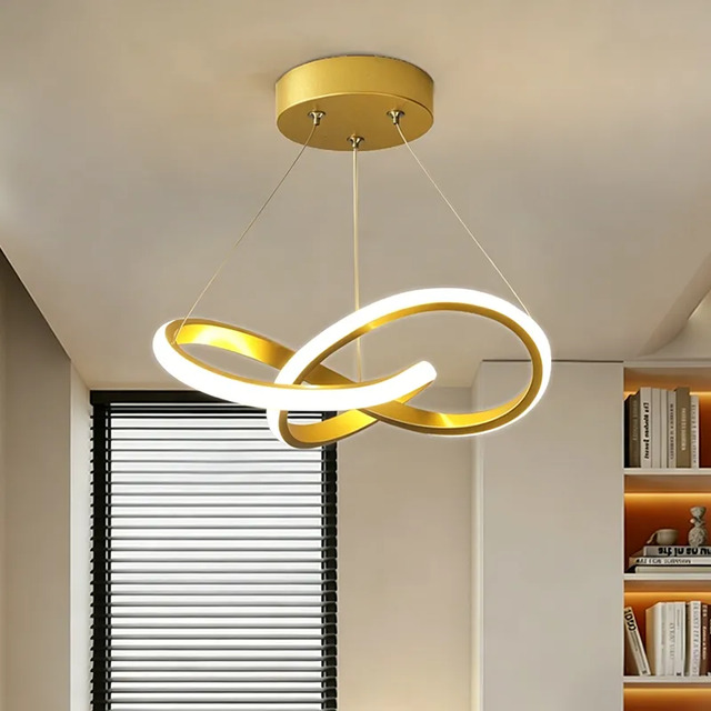 Lustre Pendente Moderna Led,luminaria Dourado Redondo Sala 127/220v Dourado Lustre Pendente Moderna Led,luminaria Dourado Redondo Sala 127/220v Dourado