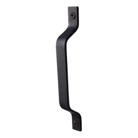 Manija Para Puerta Granero Hierro Negro Mate 17cm