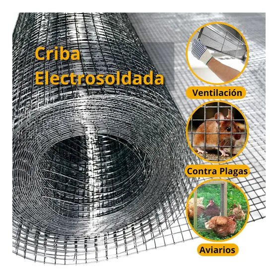 Malla Criba Soldada, 91cm. 2x2, L.10 M.
