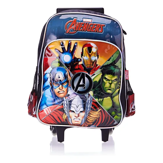 Mochila Escolar De Rodinhas Infantil Para Meninos Avengers Luxcel